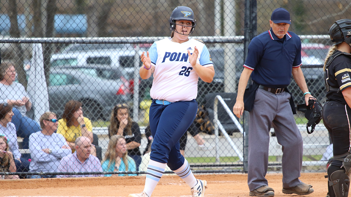 Softball bounces back to earn split with Union in AAC action