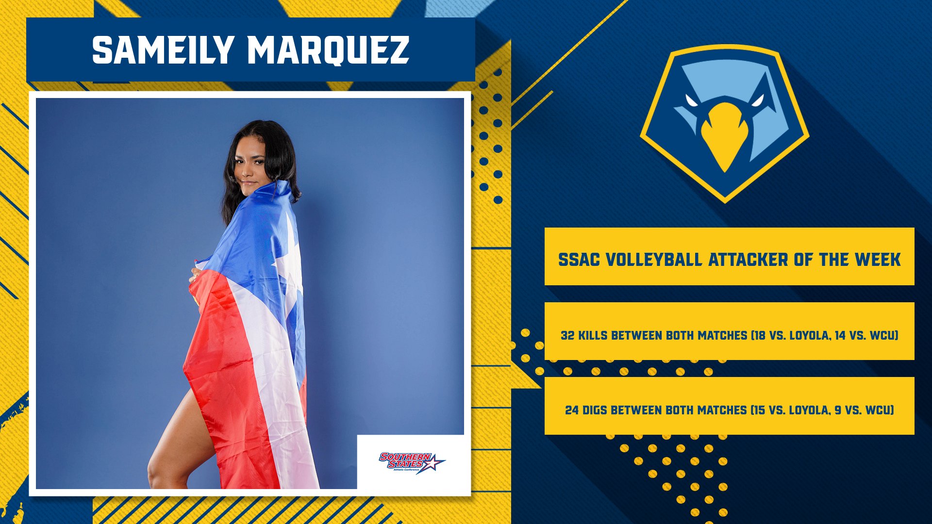 Sameily Marquez earns SSAC Volleyball Attacker of the Week