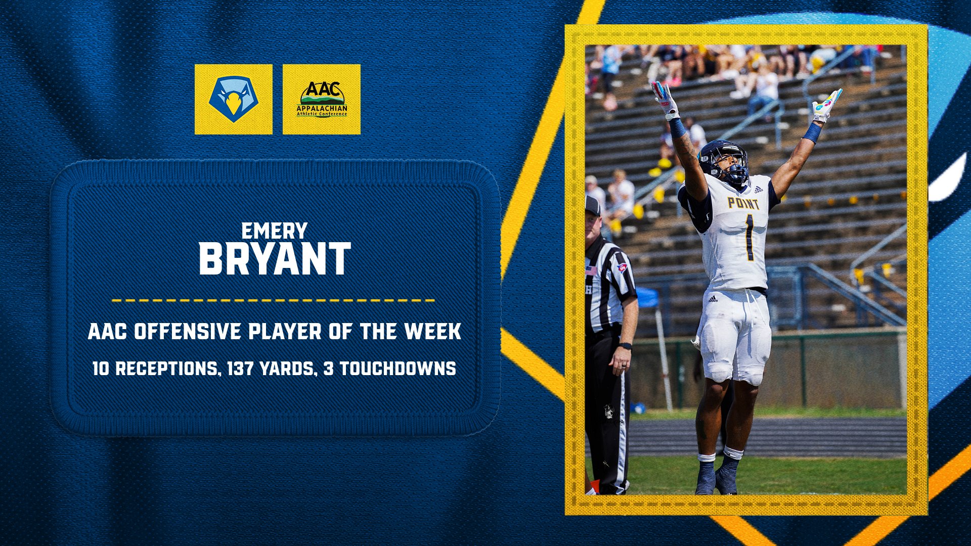 Emery Bryant’s Three touchdown weekend earns him AAC Offensive Player of the Week