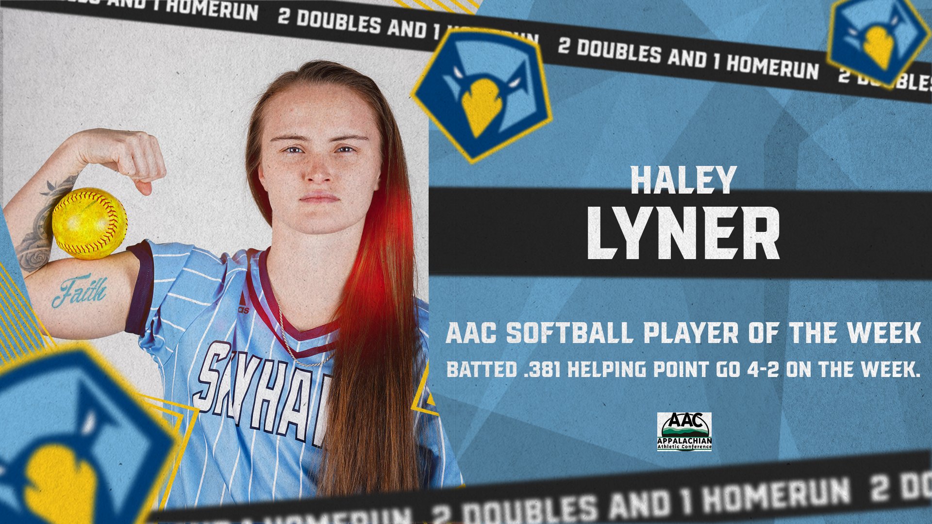 Haley Lyner earns AAC Softball Player of the Week