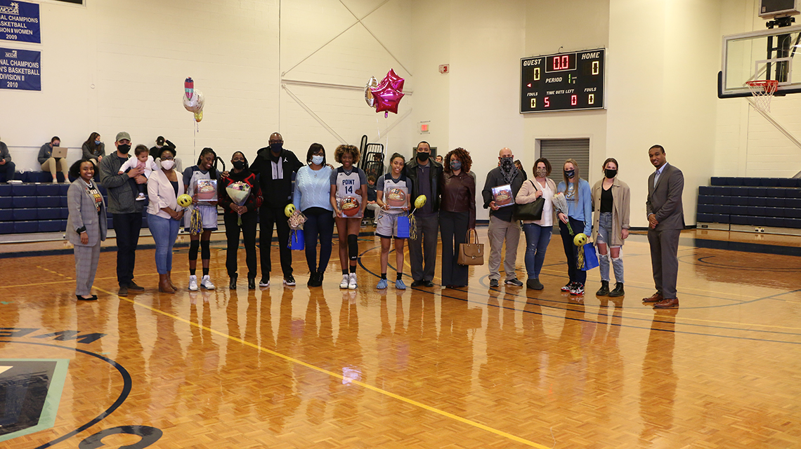 Women's basketball pulls off redemption win on senior day