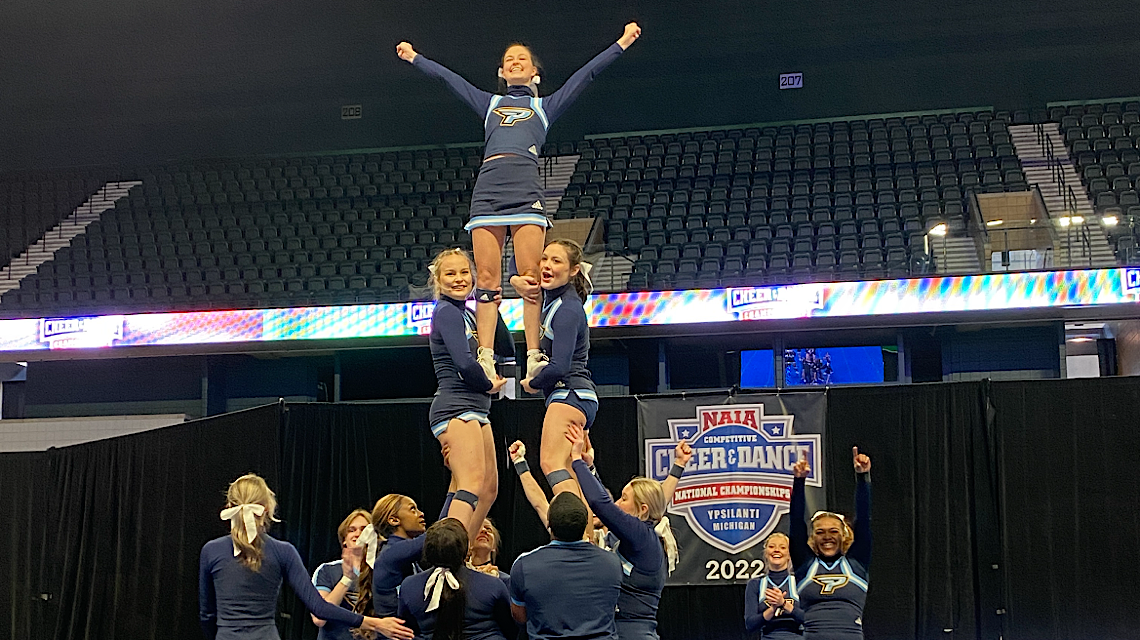 Competitive cheer finishes 11th at NAIA Competitive Cheer Championship