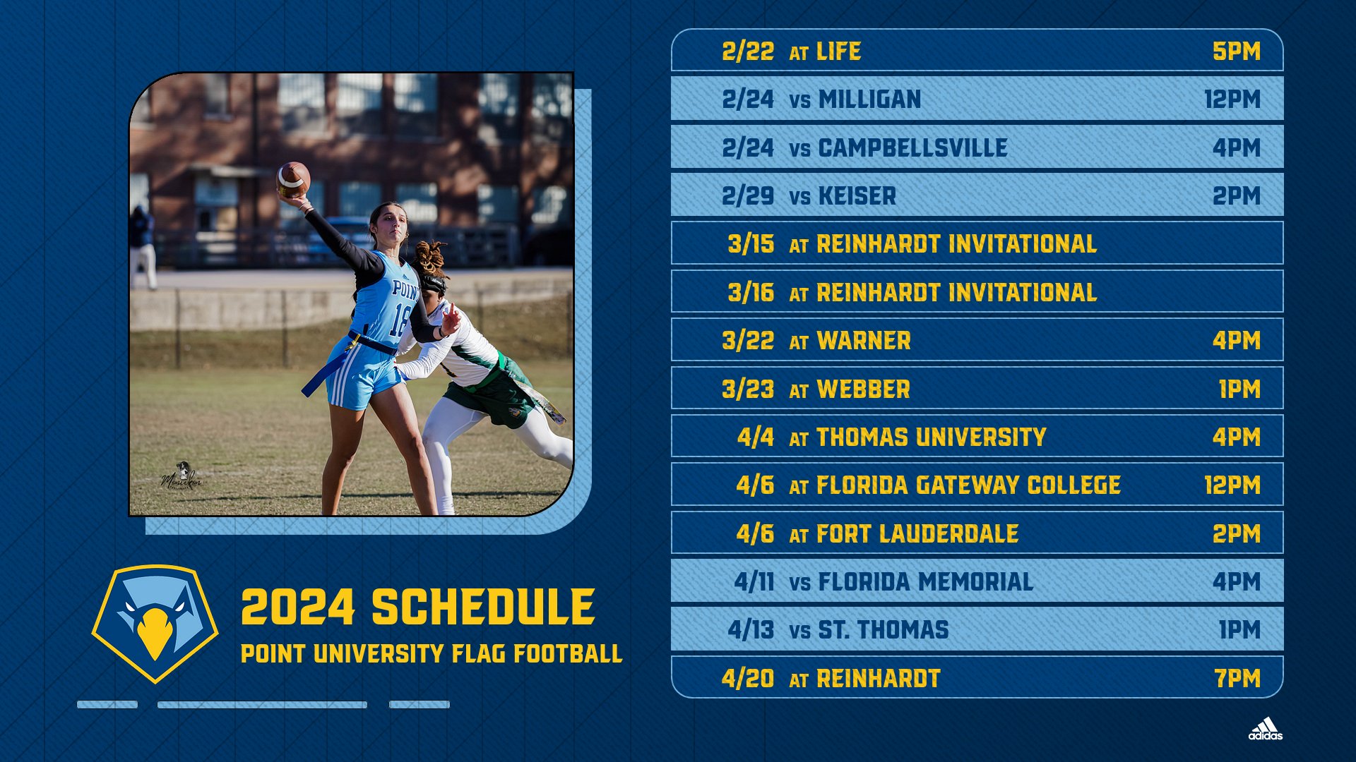 Point Women’s Flag Football releases their 2024 Schedule