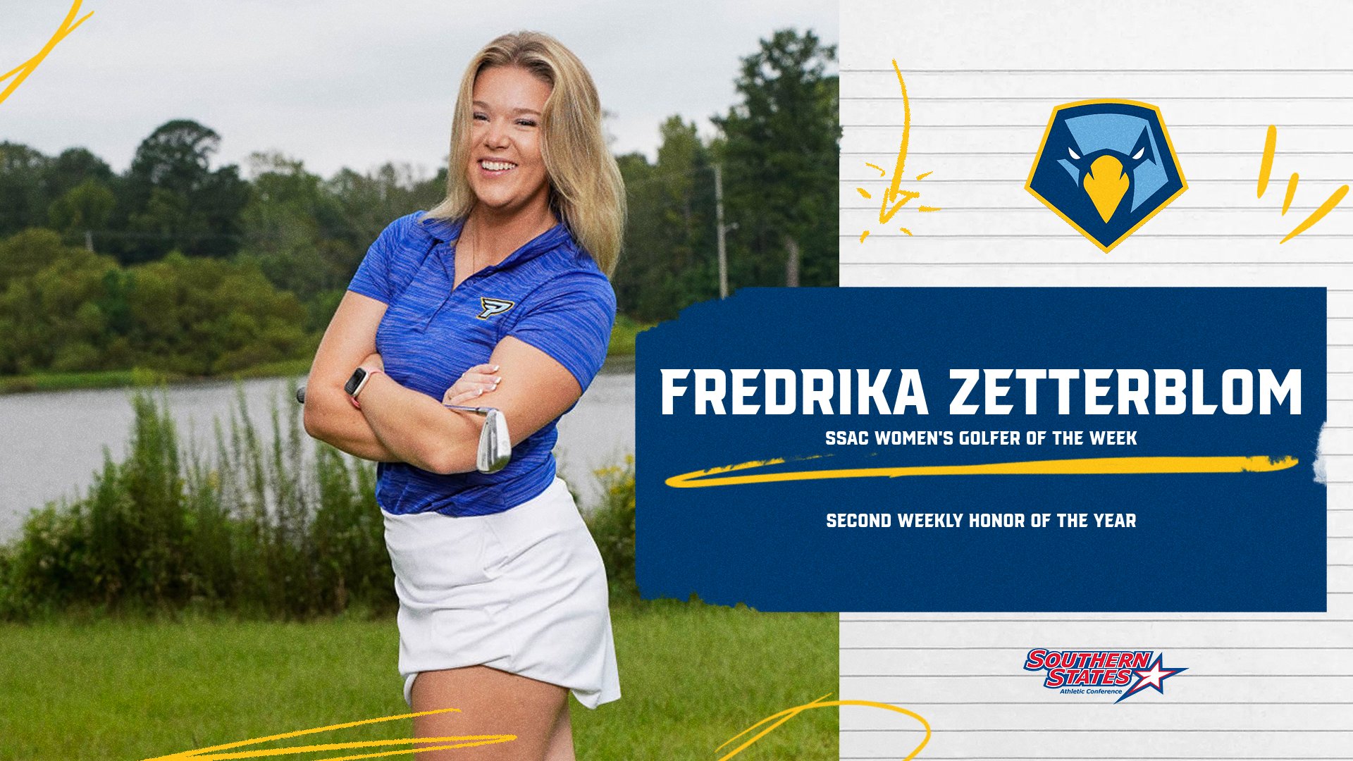 Fredrika Zetterblom earns her second SSAC Women&rsquo;s Golfer of the Week award