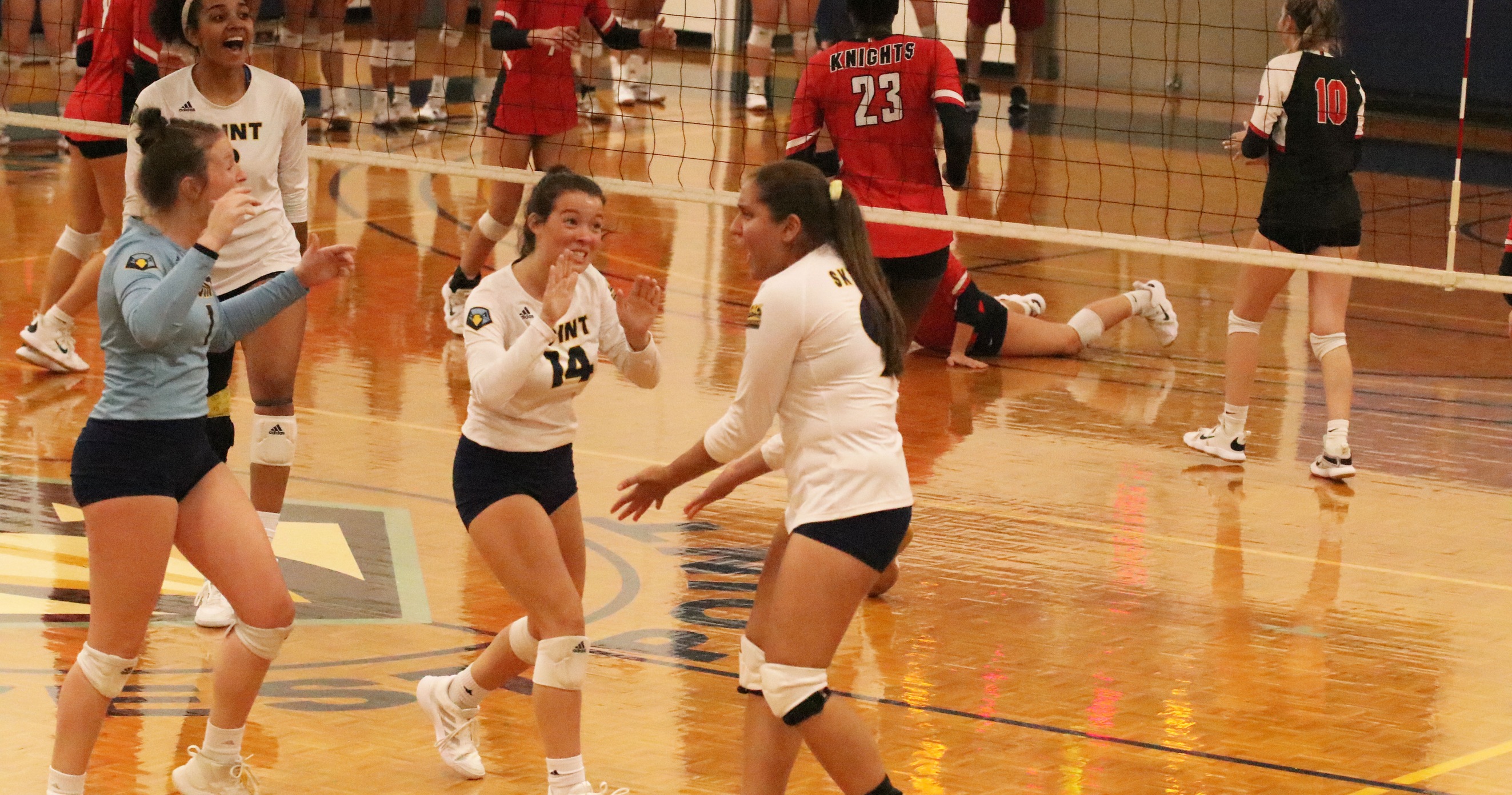 Skyhawks tame the Golden Tigers in five sets