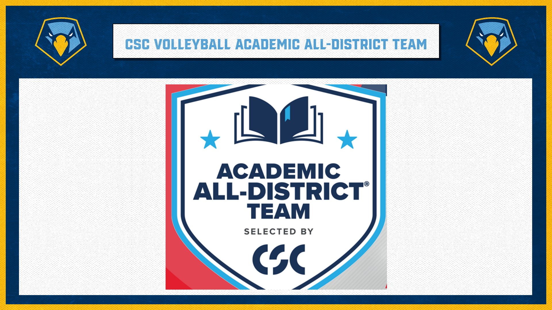 CSC Announces Volleyball Academic All-District Teams